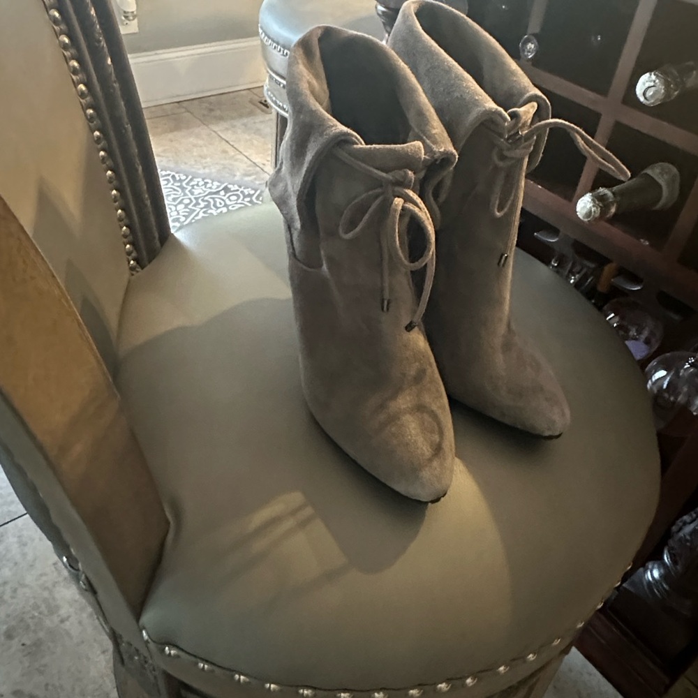 White House Black Market Taupe Ankle Booties